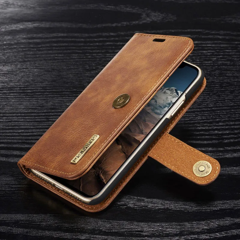 DG Ming флип-чехол, роскошный чехол-кошелек из натуральной кожи для Iphone 8/X, Магнитный чехол 2 в 1, Coque Fundas