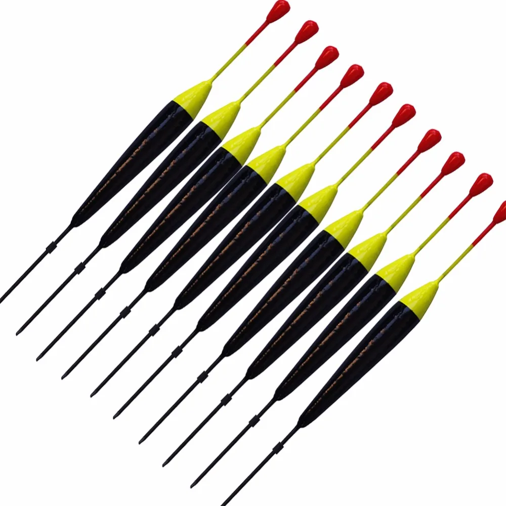 

10pcs Carp Fishing Floats Set Buoy Bobber Stick Vertical Fishing Bobber Cork Float Balsa Wood 3g 13.4cm