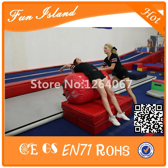 

Free Shipping Gym Inflatable Air Rolls , Air Barrels , Plastic Air Pillar For Gymnastics