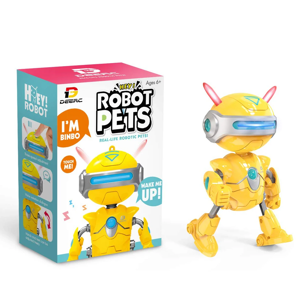 

DEERC RC Robots Inductive Touch Sensing Educational Voice Robot with Interactive Talking USB Charging Remote Control For Kid 3Y+