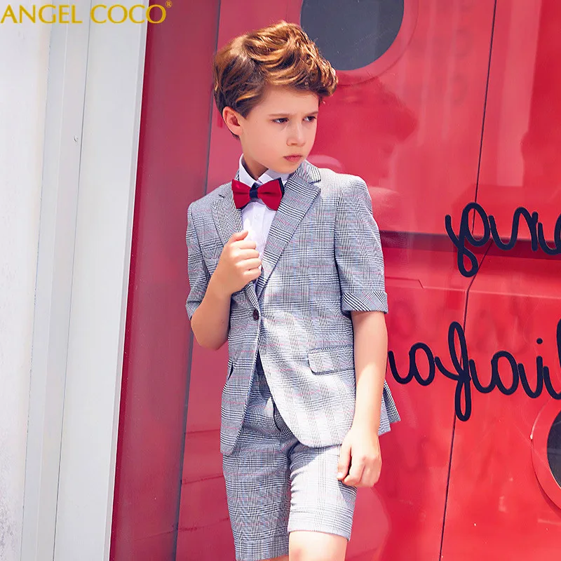 

Blazer Stripe Piano Competition Prom Suits Costume Children Evening Dress Suits Blazers Boys Suits For Weddings Garcon Menino