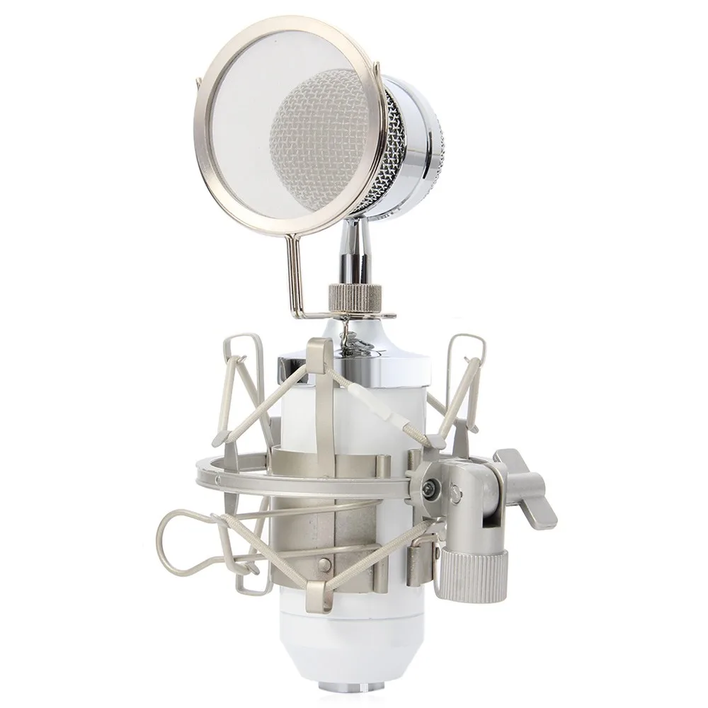 

2018 BM8000 Professional Sound Studio Recording Condenser Wired Microphone 3.5mm Plug Stand Holder Pop Filter for KTV Karaoke