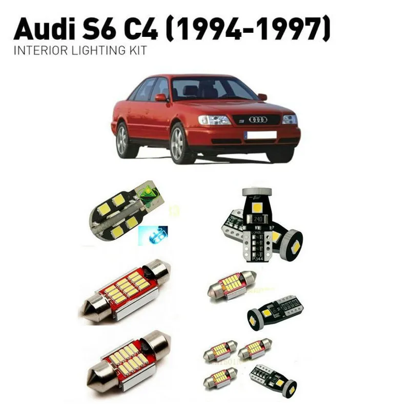 Светодиодные внутренние фары для Audi s6 c4 1994-1997 12 шт. светодиодные автомобилей