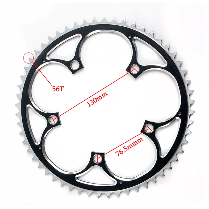 CNC 56T велосипедная Звездочка для шоссейного велосипеда 130BCD 9/10s