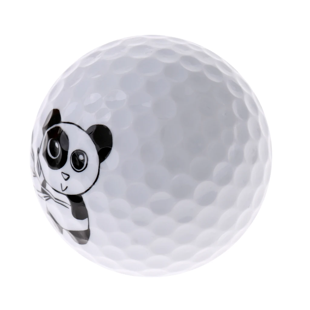 Golf Driving Range Practice Ball Cute Panda Printed Golf Ball Elastic Lightweight Flexible Golf Accessories Ball