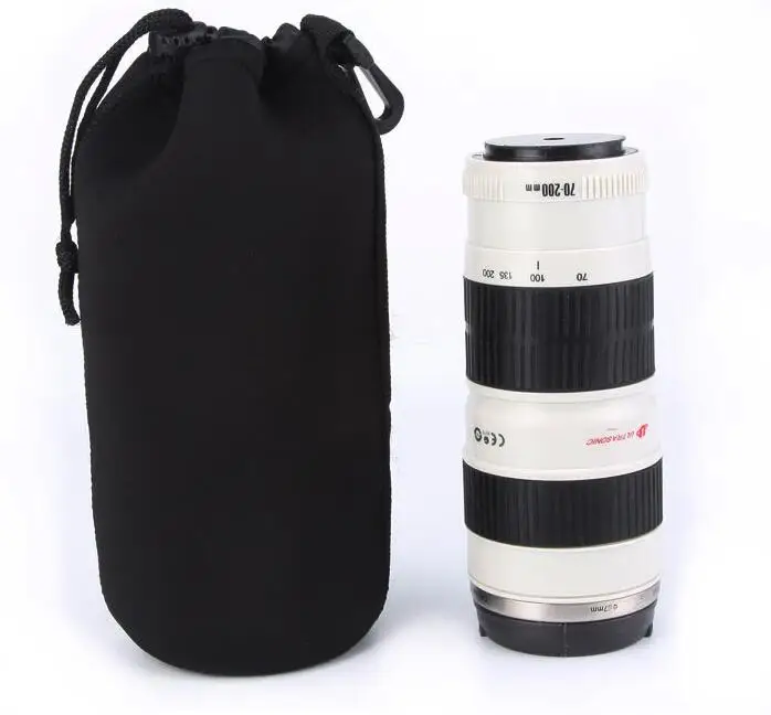 NEW Camera Neoprene DSLR Lens Soft Pouch Protector Case Bag Lens Soft