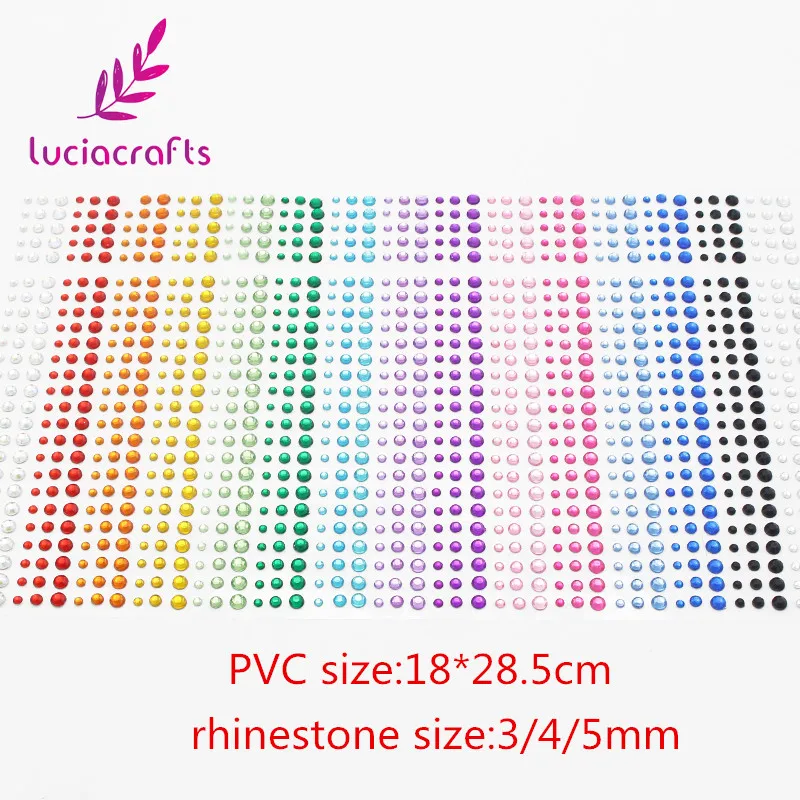 Lucia crafts красочные самоклеющиеся Стразы для ногтей DIY наклейки украшения телефона