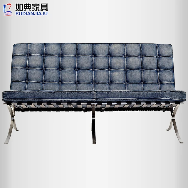 Barcelona Chair As Typical European Fashion Denim Sofa Minimalist Barcelona Chair As Typical European Fashion Denim Sofa Minimalist Modern Home Really Pibu Recliner