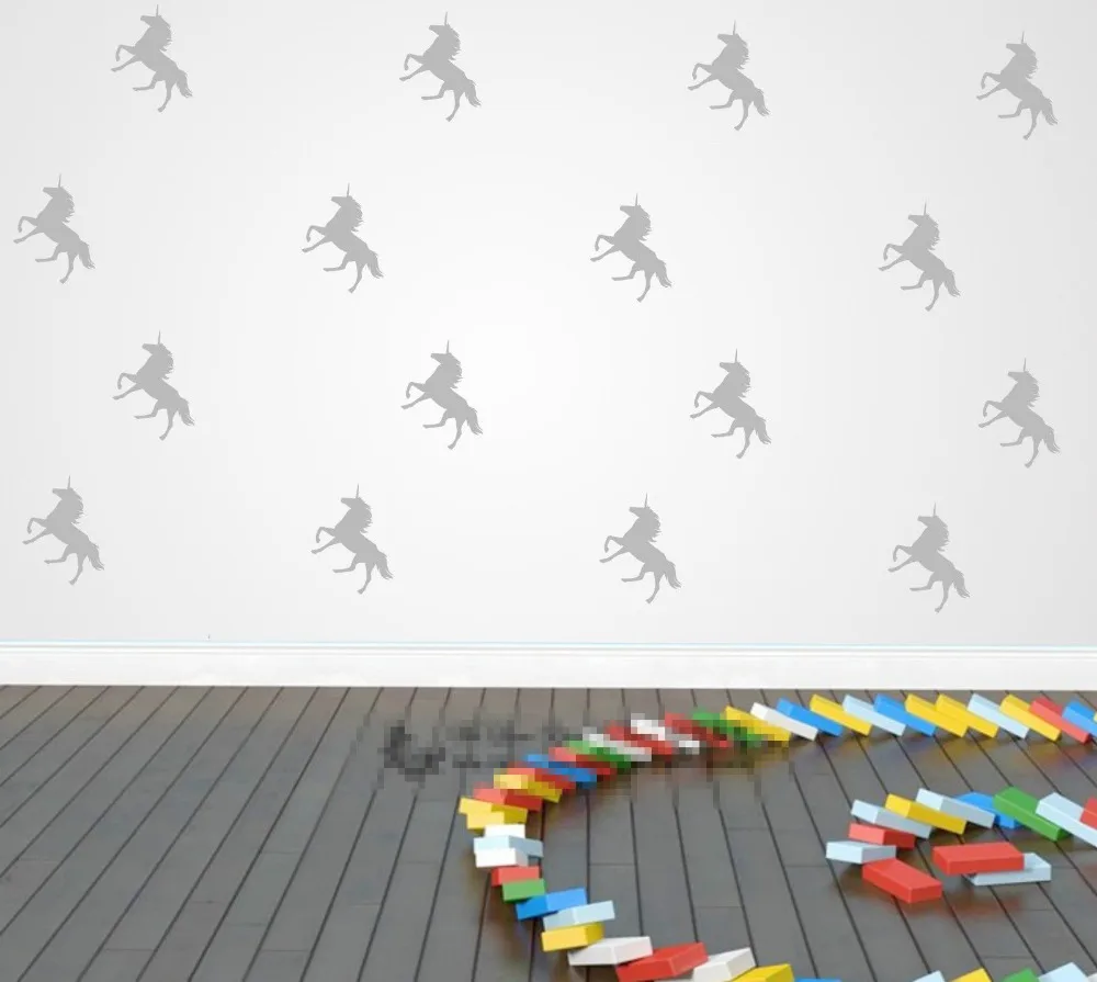 قليلا لطيف يونيكورن 32 قطعة/المجموعة ملصقات جدار الاطفال نوم صائق الفينيل الفن جدارية للإزالة DIY الأطفال غرفة الديكور KW-251