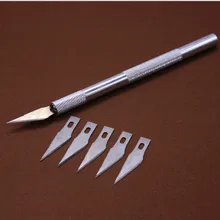 Нескользящие металла скальпель Ножи Инструменты комплект резак гравировка Craft ножи + 6 шт. лезвие мобильного телефона ноутбук DIY ремонт Ручные инструменты