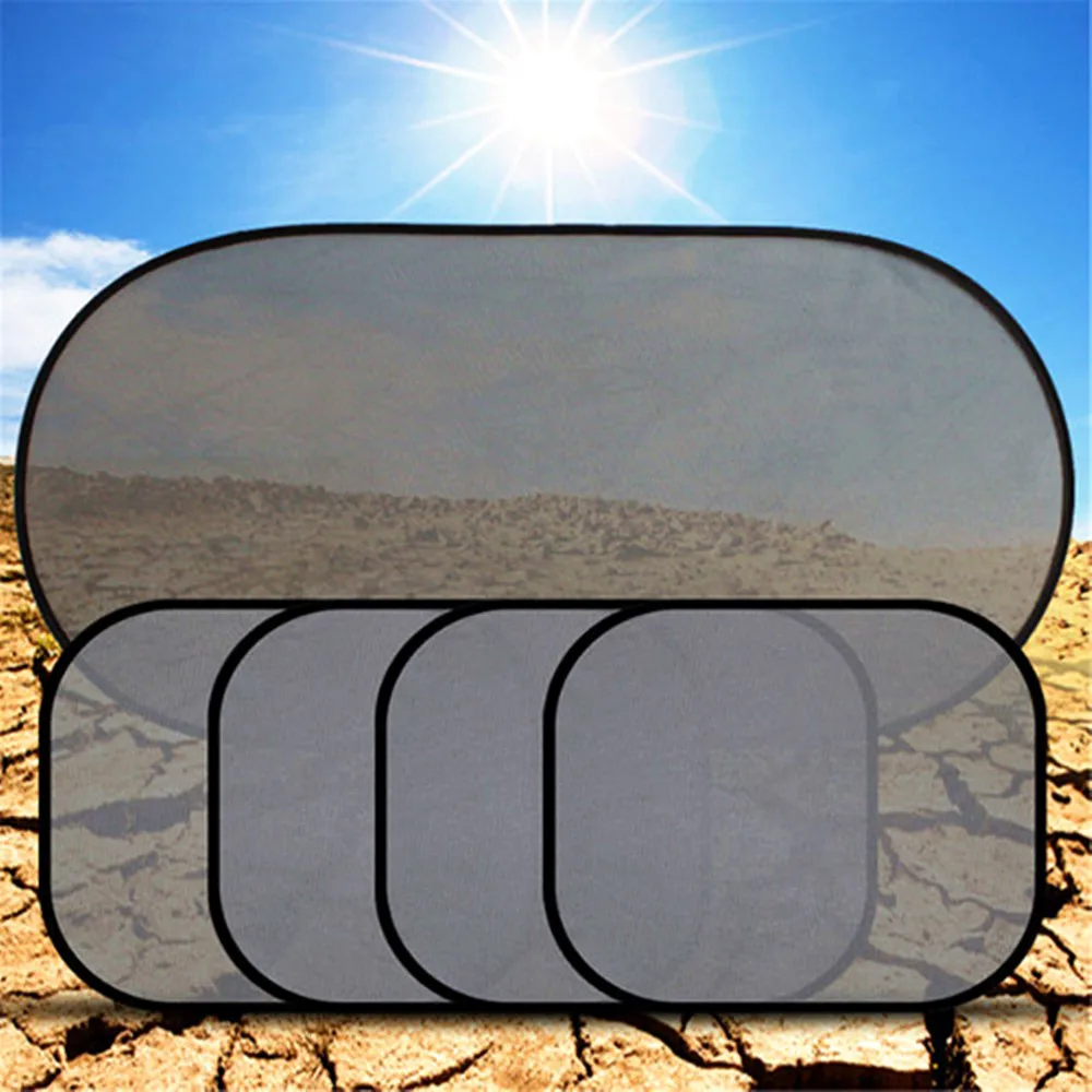 

5Pcs Car Cover Sunshade 3D Photocatalyst Mesh Sun Visor Window Screen Sunshade Car Curtain Car interior Product With Two Sucker