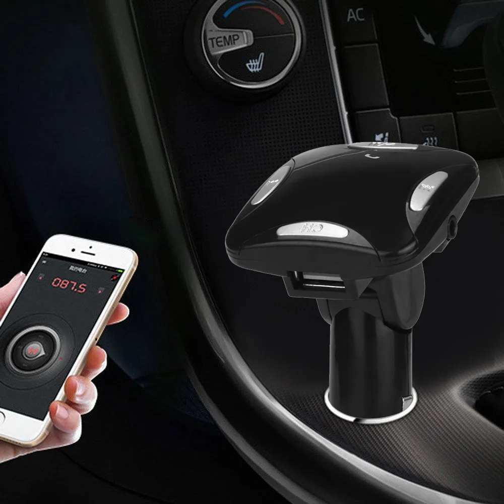 Бесплатная доставка Новый черный Bluetooth lcd автомобильный комплект MP3 плеер fm