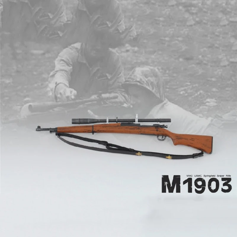 

1/6 Scale Soldier Weapon Accessories Model M1903 Springfield Rifle WWII US Army Weapon Model for 12" Action Figure