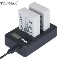 TOP-MAX 2 шт. 7,2 В 1180 мАч LP-E8 цифровой Камера Батарея + светодио дный USB двойной Зарядное устройство + кабель USB для камер Canon EOS 550D EOS 600D EOS 700D