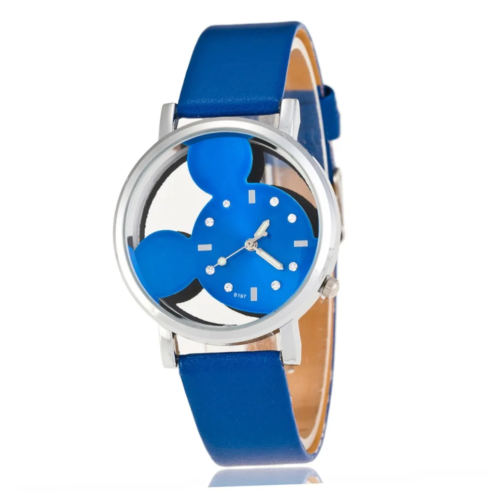 Детские часы Топ бренд новые детские часы с Микки Маусом модные детские милые кварцевые наручные часы для девочек и мальчиков