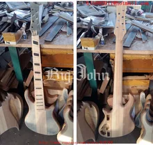 new Big John semi-finished 7 strings fanned electric bass guitar with elm body without hardware no paint F-3404