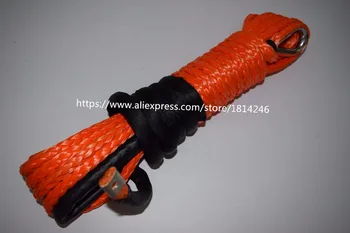 

Free Shipping 11mm*12m Orange Synthetic Winch Rope,ATV Winch Line for UTV Winch Accessaries,ATV Winch Cable