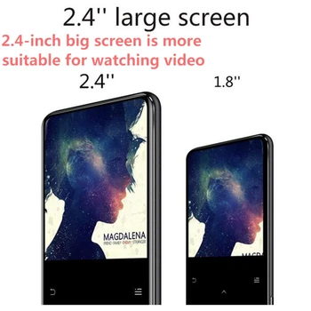 

MP4 Player Bluetooth Touch Key Built-in Speaker 8GB/16GB Portable Lossless Music Player 2.4inch Big Screen Video Player Walkman