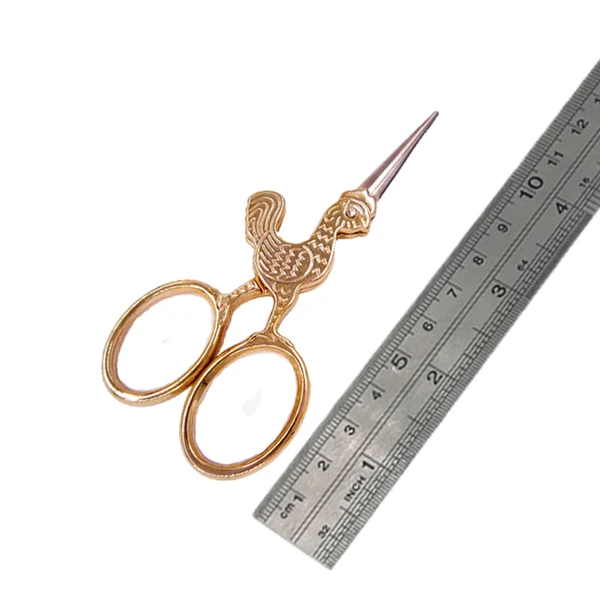 ZAKKA scissor ручная вышивка ткань вышивка крестиком Европейский ретро классический, винтажный, старинный ремесло шитье портной DIY Cut Art - Цвет: Gold Chicken