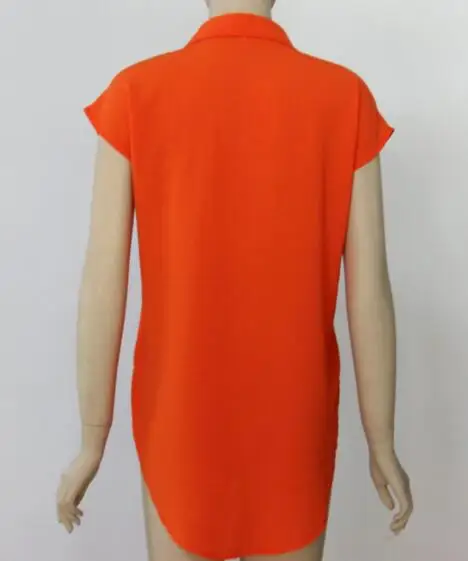 Korean Fashion Clothing Women Short Sleeved Blouse Pure Color  Pocket Office Lady  Cotton Linen Shirt Female Streetwear