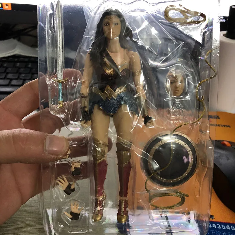 15 см Новая Лига Справедливости Figuarts Wonder Woman ПВХ фигурка Коллекция Модель игрушки Рождественский подарок кукла