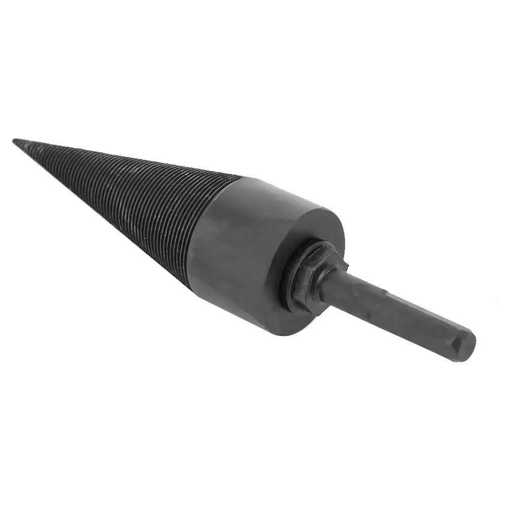 Chrome Vanadium Steel Cone Drill Bit Household Firewood Splitter Shank for Electric Drill