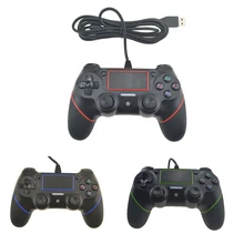 For PS4 Controller USB Wired Joystick For Playstation Dualshock 4 Gamepads Multiple Vibration 2.1M Cable For PS4 Console