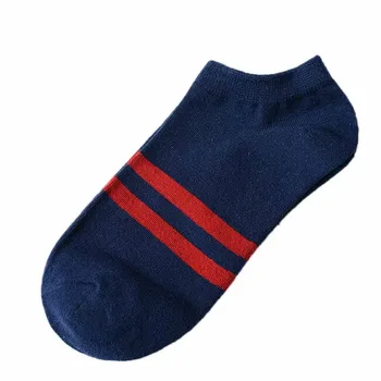 

1Pair socks women men Unisex Comfortable Stripe Cotton Slippers Short Ankle Socks meia streetwear