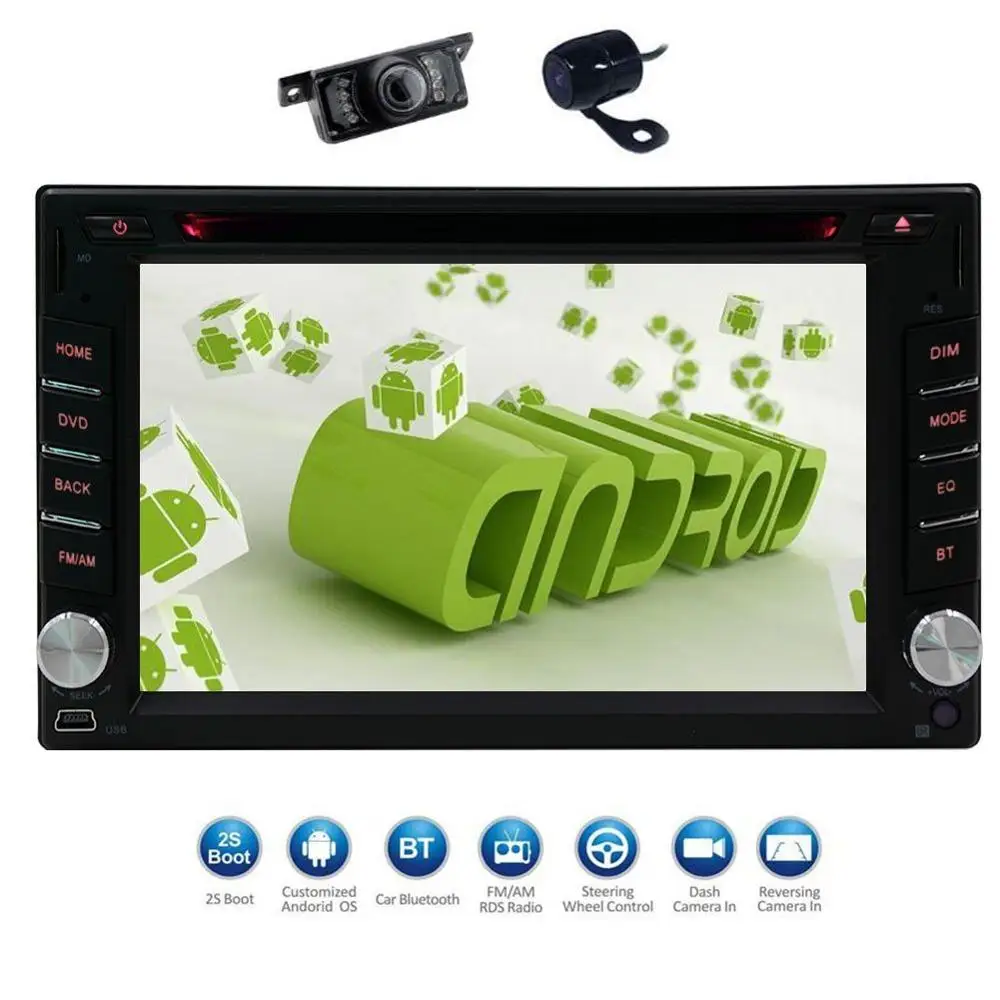 Android6 0 2din font b gps b font Capacitive Screen Car Stereo Radio DVD Player in