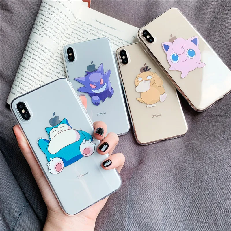 

For iphone Cartoon Cute Phone Case For iPhone XS Max XR X Case Shockproof Transparent Soft Cover for iPhone 7 6 6S 8 Plus Cases