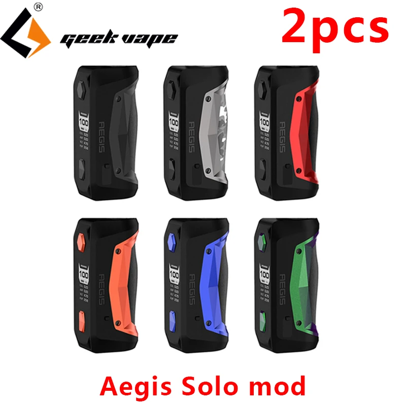 

Original GeekVape Aegis Solo mod 100W E Cigarette fit Cerberus Subohm Tank Vape Electronic Cigarette Mod NO 18650 Battery
