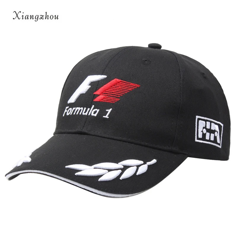 

Men formula 1 Baseball Caps Black F1 3D Embroidery Hats Motorcycle Racing MOTO GP Caps Outdoor adjustable Sports Sun Hat gorro