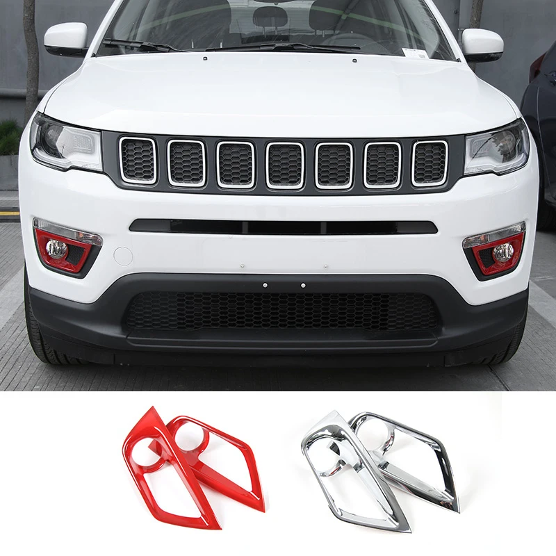 SHINEKA интерьерные молдинги для Jeep Compass+ Автомобильный Стайлинг передний противотуманный светильник декоративная рамка подходит для Jeep Compass