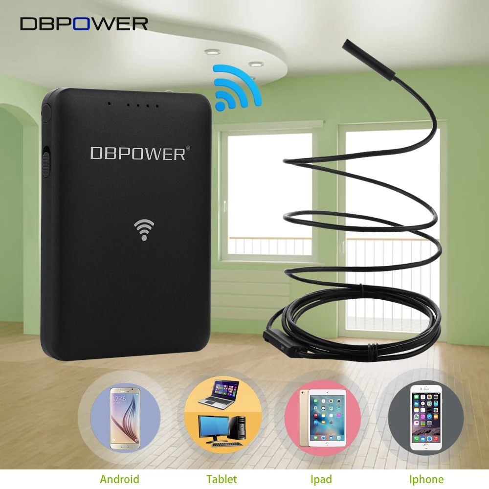 imágenes para DBPOWER USB WIFI Endoscopio 9mm 2MP HD 720 P 6LED Inspección serpiente Cámara 1 ~ 20 M Soporte de Cable 30 M Boroscopio para Android IOS Tablet imágenes para DBPOWER USB WIFI Endoscopio 9mm 2MP HD 720 P 6LED Inspección serpiente Cámara 1 ~ 20 M Soporte de Cable 30 M Boroscopio para Android IOS Tablet