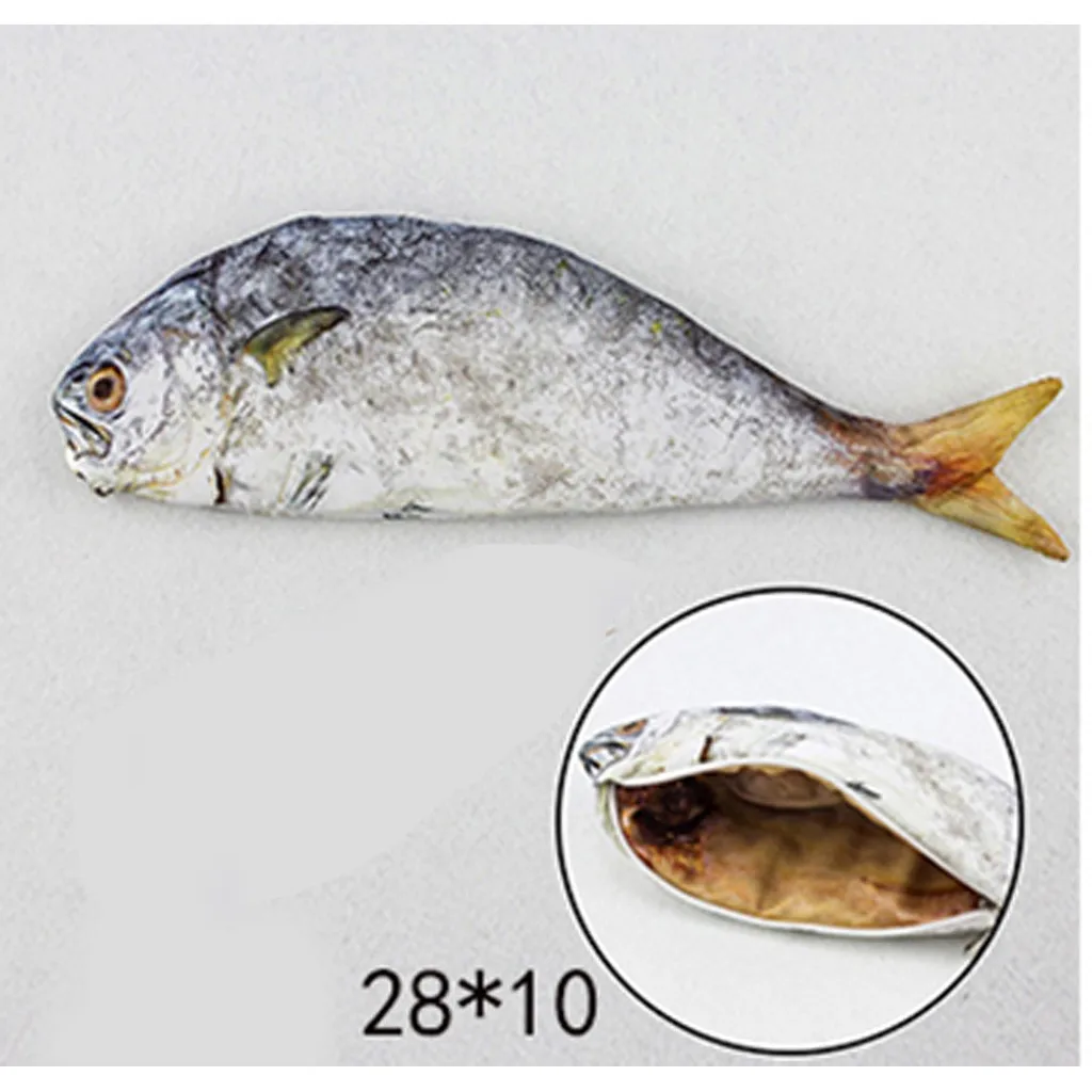 Забавный косметический чехол для макияжа на молнии в форме рыбы, унисекс, студенческий Модный чехол на молнии для макияжа в форме карпа, рыбы, пенал для карандашей, ручки, сумки# GEX