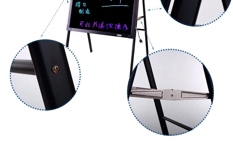 Placa de Escrita Eletrônica com Suporte Deli cm Placa Fluorescente 16 Cores Levou Outdoor 8733 Led 20x28 50x70 26 Sistema de conferência