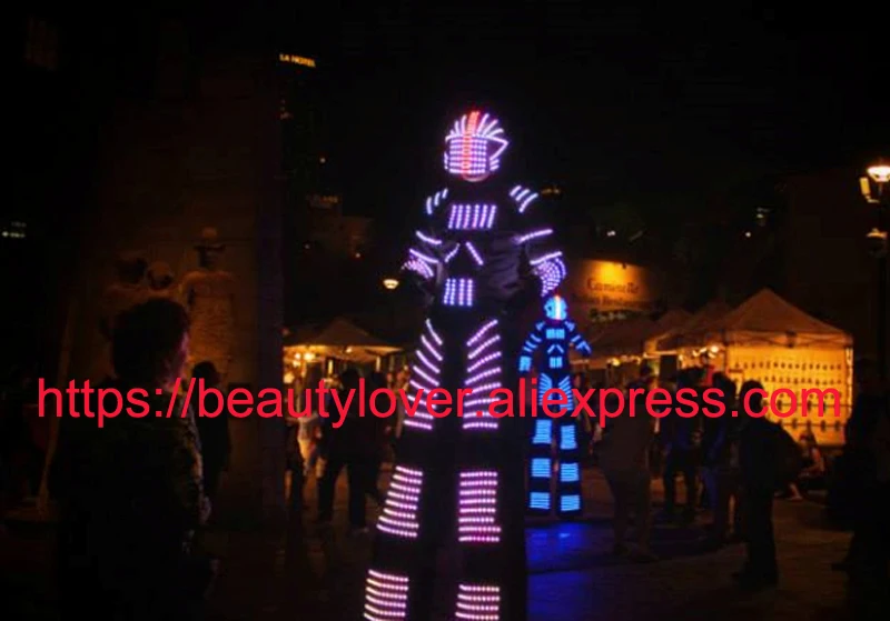 

DHL Free Shipping LED Tron Dance Wear led robot costume LED ROBOT LED ROBOT SUIT COSTUMES