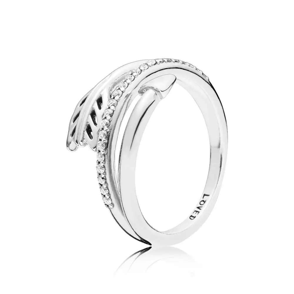 

Kristie 100% 925 Sterling Silver New 2019 Valentine's Day Sparkling Arrow Ring Premium Product Original Jewelry 197830CZ