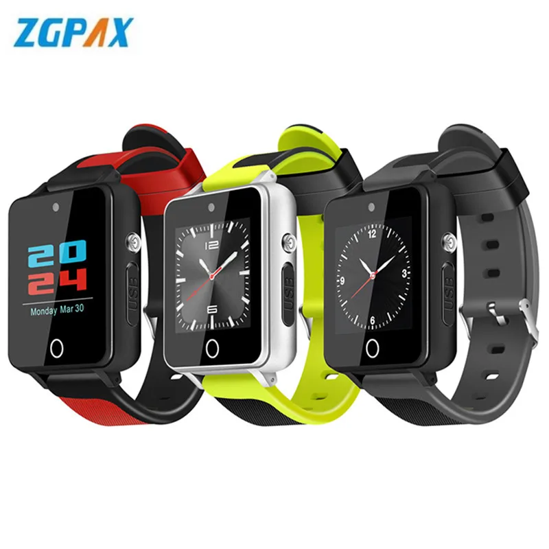 

ZGPAX S9 Pro 3G Smartwatch Phone 1.54'' Android 5.1 MTK6580 Quad Core 1GB+16GB Sedentary Reminder Bluetooth 450mAh Smart Watch