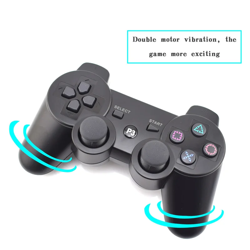 Wholesale tmVIF DATA FROG For Sony Playstation3 For PS3 Controller Wireless Bluetooth Gamepad Joystick For Mando PS3/ PC Gamepads Controle
