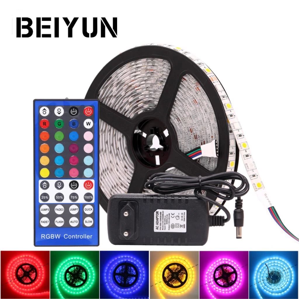 

LED Strip 5050 DC12V Flexible LED Light 60LED/m RGB White /RGB Warm White / RGB Leds tape diode ribbon LED Strip neon lighting