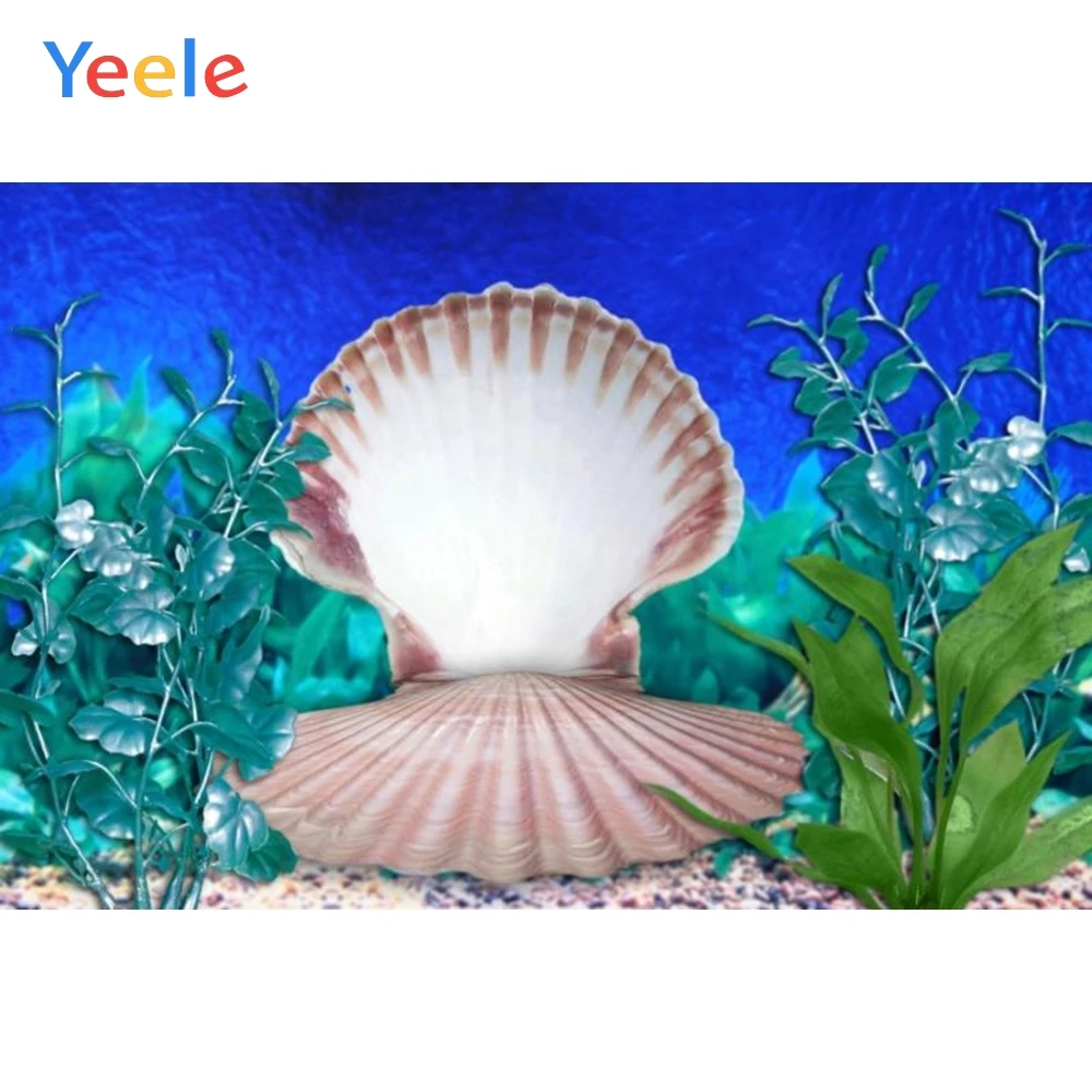 

Yeele Cartoon Shell Seabed Backdrops Baby Portrait Photography Background Customized Photographic Backdrop For Photo Studio