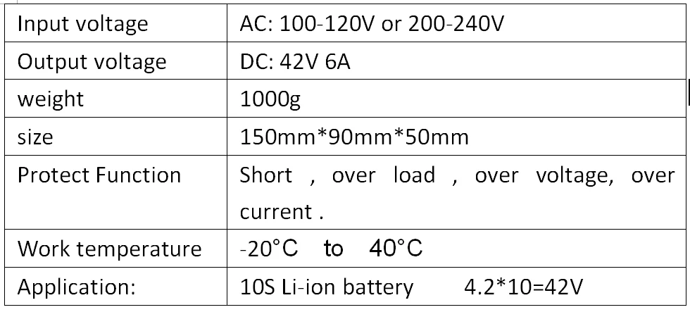 42V 6A зарядное устройство для 10S литий-ионная аккумуляторная батарея 4,2 V* 10 = 42V интеллектуальное зарядное устройство с поддержкой CC/CV