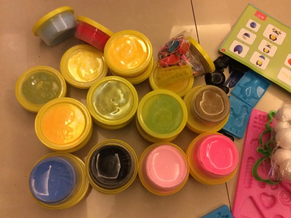24 цвета дети DIY цветной фимо моделирование Полимерная глина/мягкий пластилин с инструментами и mannal для детей детские развивающие игрушки