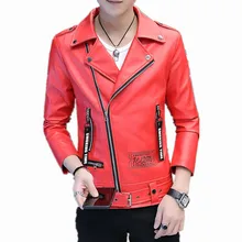 Осенняя мужская кожаная куртка модная мужская белая черная из искусственной кожи для мотоцикла приталенная куртка пальто мужская одежда пальто
