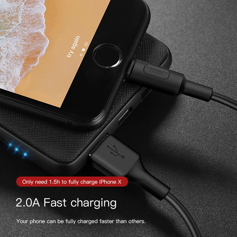 USB кабель HOCO для iPhone 11 Por X 8 7 6 5 6s plus usb быстрой зарядки и передачи данных Apple IOS iPad