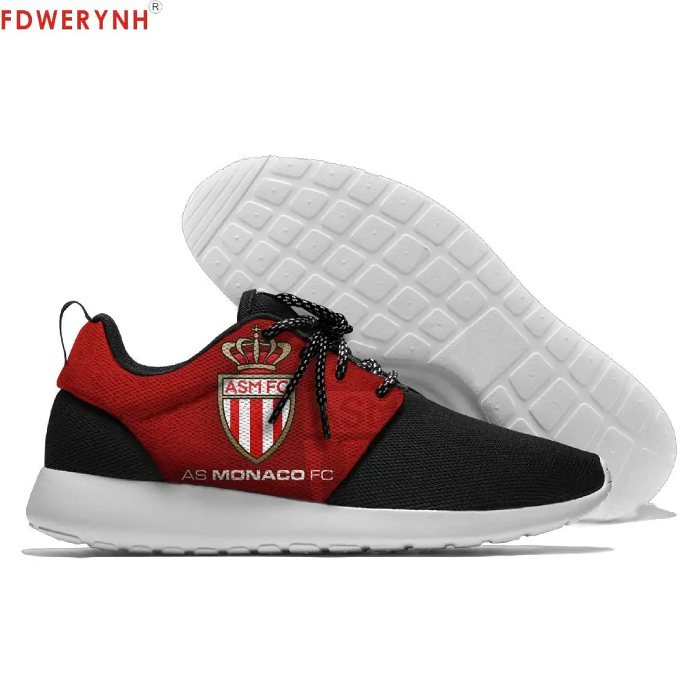 

Football Team Club Monaco Design Men's Custom Casual 3D Print Outdoor Leisure Mens Mesh Shoes