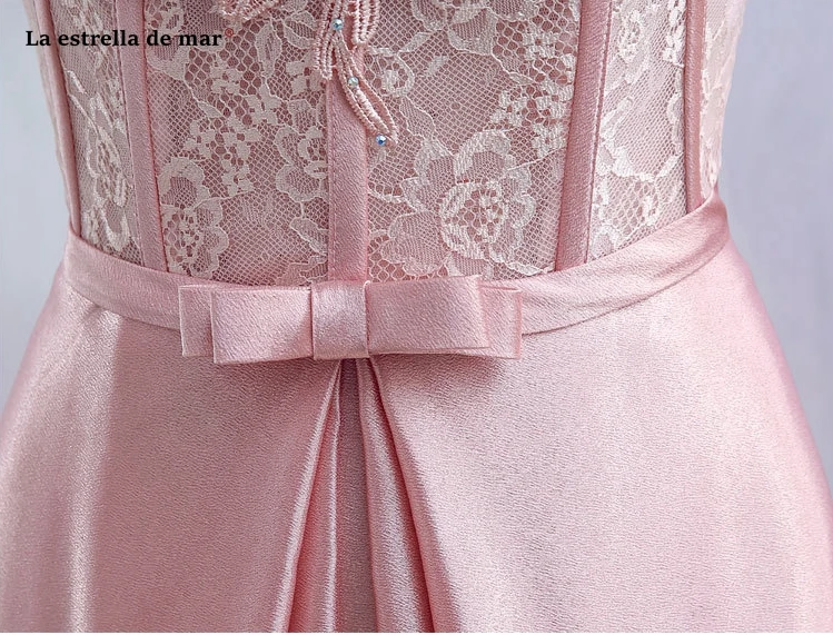 Халат demoiselle d'honneur pour femme кружево атлас Кристалл shoulderless бюстгальтер Алина розовое платье подружки невесты Длинные vestido madrinha