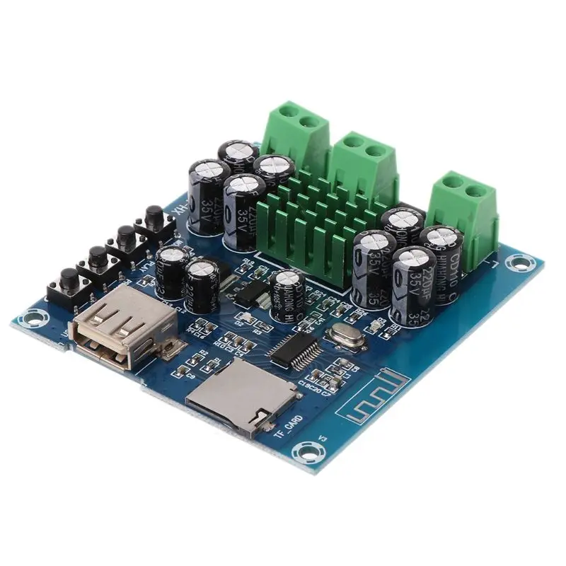 2x50 Вт DC 12-24 В TPA3116D2 двухканальный стерео Bluetooth цифровой аудио приемник усилитель плата модуль для поддержки TF карты U диск