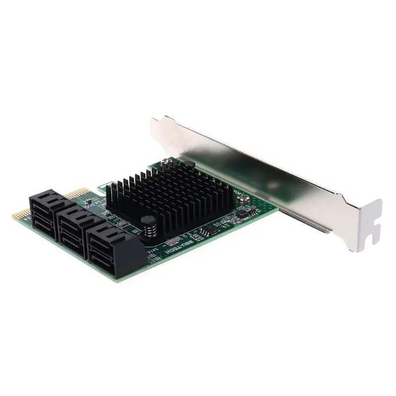  2019 NEUE PCI-e PCI Express zu SATA 30 III 3 SSD PCIe 8 Ports Expansion Board Karte Adapter Raiser 